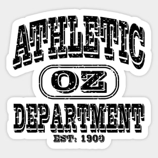 Oz Athletic Department, Distressed Sticker